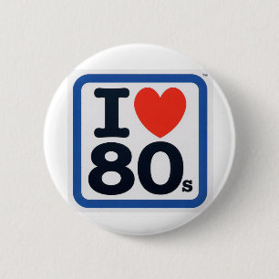 Ik hou van 80s badge ronde button 5,7 cm