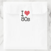Ik hou van 80s Producten & Design! Ronde Sticker (Tas)