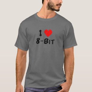 Ik hou van 8-BIT - Klassieke oude school-recorder  T-shirt