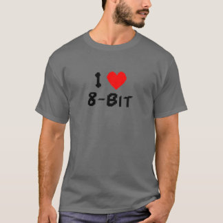Ik hou van 8-BIT - Klassieke oude school-recorder  T-shirt