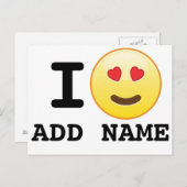 Ik hou van aangepaste Briefkaarten (Voorkant / Achterkant)
