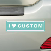 Ik hou van Aangepaste Bumpersticker (Op auto)
