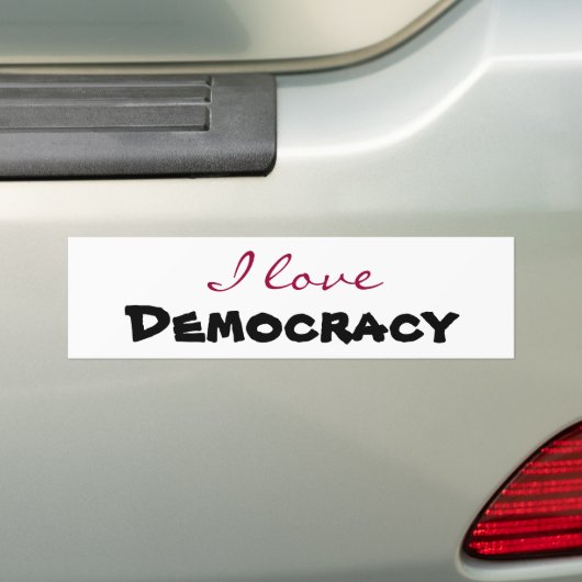 Ik hou van [aanpassen] bumpersticker (Op auto)