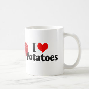 Ik hou van aardappelen koffiemok