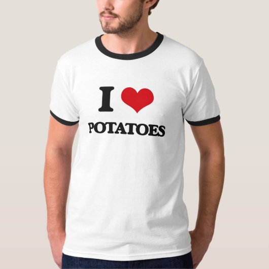 Ik hou van aardappelen t-shirt (Voorkant)
