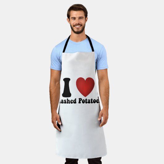 Ik hou van aardappelpuree Thanksgiving diner cadea Schort (Gedragen)