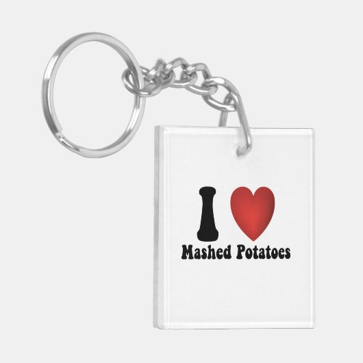 Ik hou van aardappelpuree Thanksgiving diner cadea Sleutelhanger (Voorkant Links)