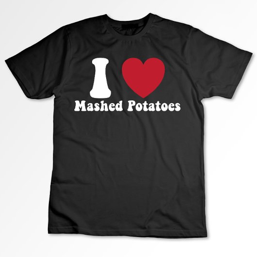 Ik hou van aardappelpuree Thanksgiving diner cadea T-shirt