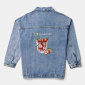 Ik hou van aardbeien denim jacket (Achterkant)