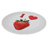 Ik hou van aardbeien snijplank (Hoek)