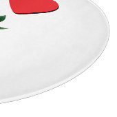 Ik hou van aardbeien snijplank (Hoek)