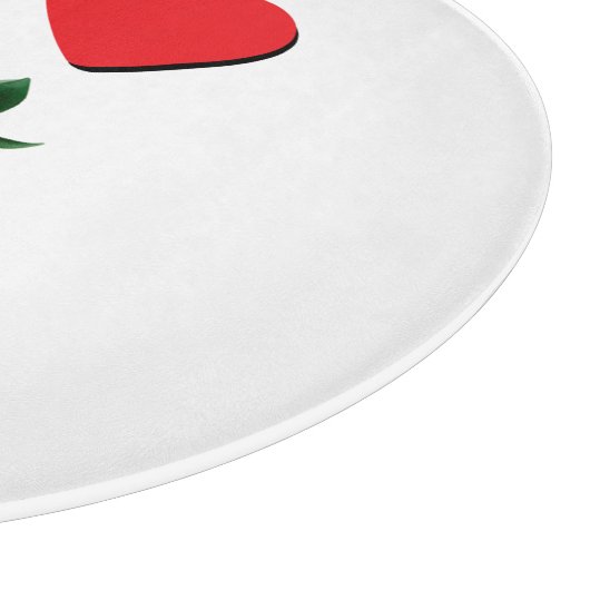 Ik hou van aardbeien snijplank (Hoek)