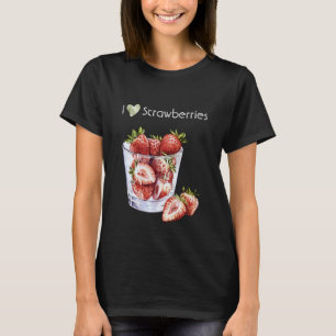 Ik hou van aardbeien t-shirt