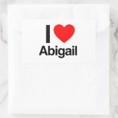 ik hou van abigail rechthoekige sticker (Tas)