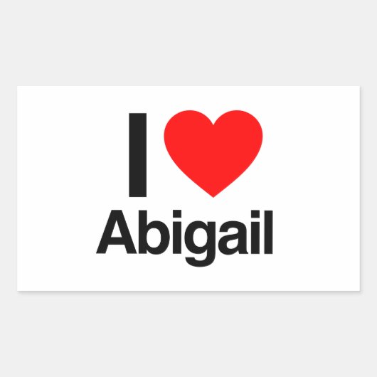 ik hou van abigail rechthoekige sticker (Voorkant)