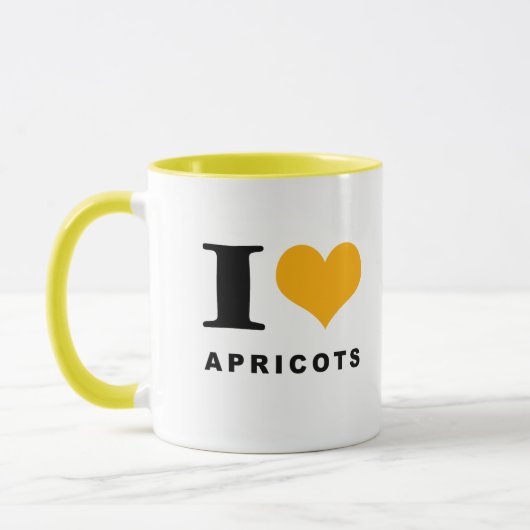 Ik hou van abrikozen mok (Links)