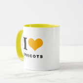Ik hou van abrikozen mok (Voorkant links)