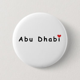 Ik hou van Abu Dhabi Ronde Button 5,7 Cm