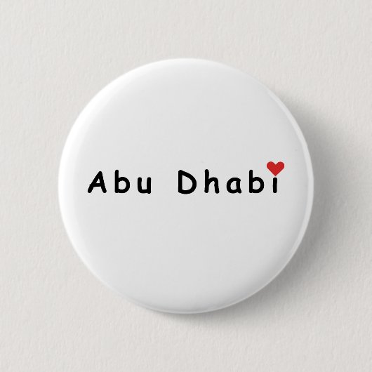 Ik hou van Abu Dhabi Ronde Button 5,7 Cm (Voorkant)