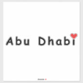 Ik hou van Abu Dhabi Sticker (Vel)