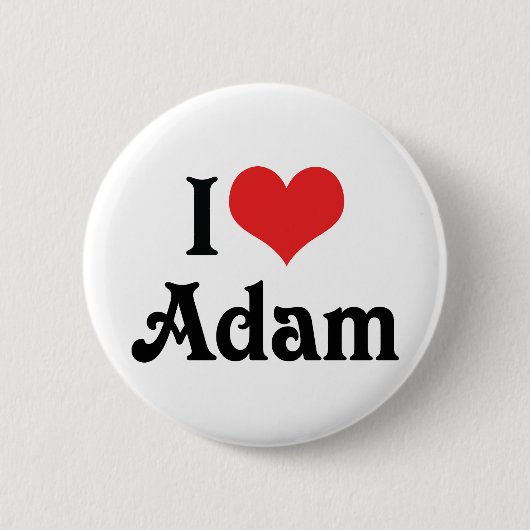 Ik hou van Adam Ronde Button 5,7 Cm (Voorkant)