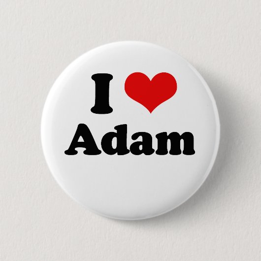 Ik hou van Adam   Ronde Button 5,7 Cm (Voorkant)