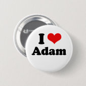 Ik hou van Adam   Ronde Button 5,7 Cm (Voorkant /achterkant)
