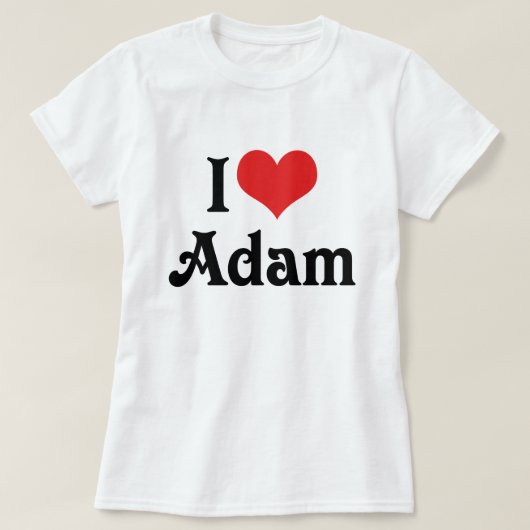 Ik hou van Adam T-shirt (Design voorkant)