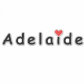 Ik hou van Adelaide Sticker (Voorkant)