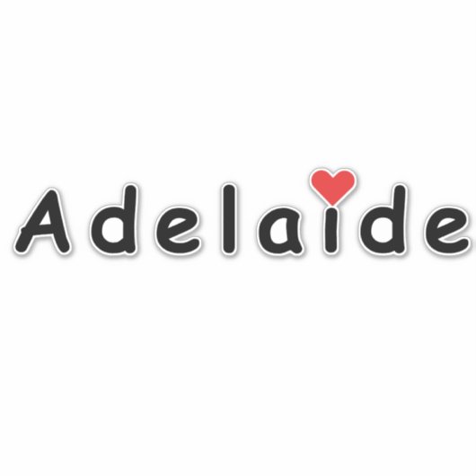 Ik hou van Adelaide Sticker (Voorkant)