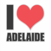 Ik hou van Adelaide Sticker (Voorkant)