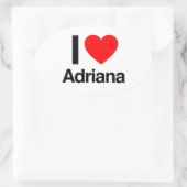 ik hou van adriana ovale sticker (Tas)