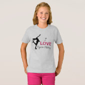 Ik hou van Afbeelding Skating, Meisjes Sweatshirt (Voorkant volledig)