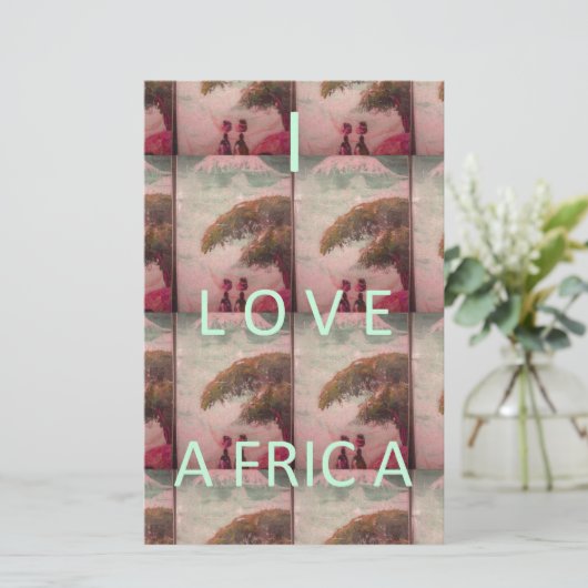 Ik hou van Afrika - Cultureel landschap Briefpapier (Staand voorkant)