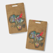 Ik hou van Afrika Messenger Bag Badge (Voor- en achterkant)