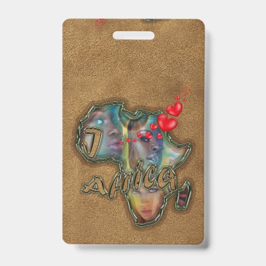 Ik hou van Afrika Messenger Bag Badge (Voorzijde)