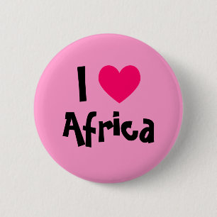 Ik hou van Afrika Ronde Button 5,7 Cm