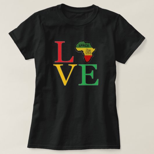 Ik hou van Afrika T-shirt (Design voorkant)