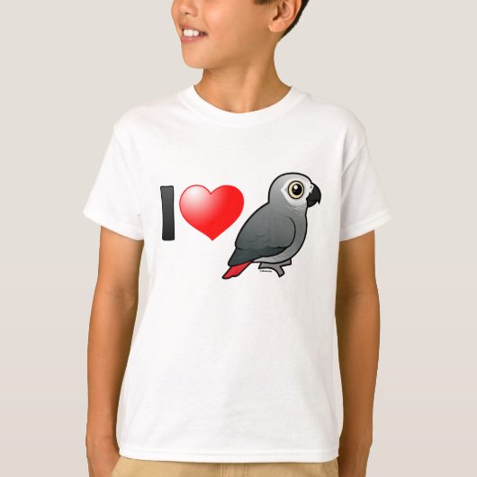 Ik hou van Afrikaanse grays T-shirt (Voorkant)