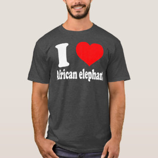 Ik hou van Afrikaanse olifantendieren Lovers  T-shirt