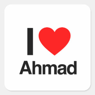 ik hou van ahmad vierkante sticker