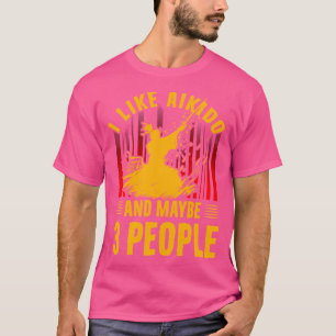 Ik hou van Aikido en misschien 3 personen vechtspo T-shirt