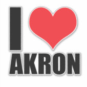 Ik hou van Akron Sticker (Voorkant)