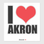 Ik hou van Akron Sticker (Vel)