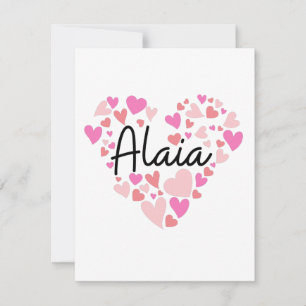 Ik hou van Alaia - hart voor Alaia Bedankkaart