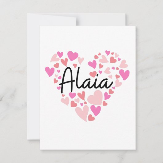 Ik hou van Alaia - hart voor Alaia Bedankkaart (Voorkant)