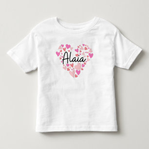 Ik hou van Alaia - harten voor Alaia Kinder Shirts