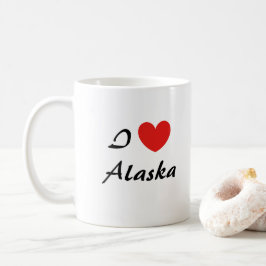Ik hou van Alaska Heart Typography Coffee Mok