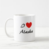 Ik hou van Alaska Heart Typography Coffee Mok (Links)