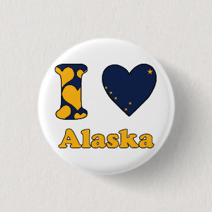 Ik hou van Alaska Ronde Button 3,2 Cm